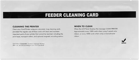 105999-701 12-Pack Cleaning Card 2 Piece Set for Zebra ZXP Series 7 ZXP7 ID Card Printer,12 Printer Path Cleaning Cards and 12 Feeder Cleaning Cards in Kuwait