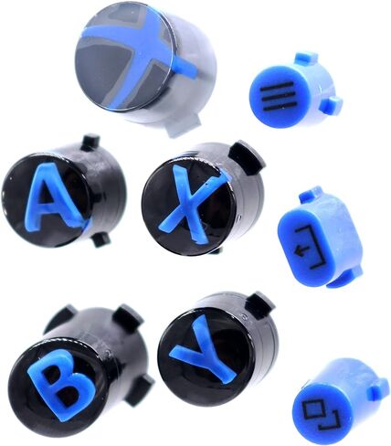 Deal4GO 8-Pack Plastic ABXY Button View Menu Share Keys Set Replacement for Xbox Series S & Xbox Series X Controller (Black) (XSSX-8PB) in Kuwait
