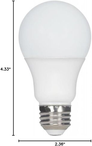 لمبة إضاءة Satco 11403 Econo LED A19، استبدال 40 وات، 3000 كلفن أبيض دافئ، 450 لومن (عبوة من قطعتين) in Kuwait