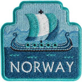 Norway Iron On Travel Patch