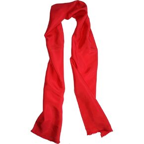 Dashing Red Silk Aviator Scarf Pure 100% Silk – 8" x 60"