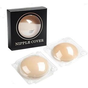 Nipple Covers. 2 pairs set. Reusable. Hypoallergenic. Ultra Thin Edges. Nude color.