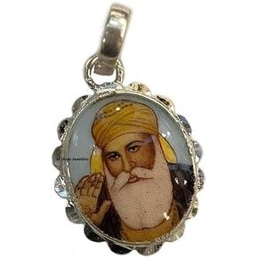 FAB_Collection_Crafts |meenakari Guru nanak dev ji قلادة بدون سلسلة | قلادة قلادة للرجال/النساء in Saudi Arabia