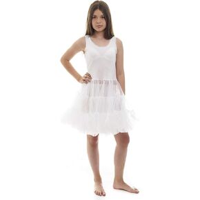 Candyland Petticoat Dress for Girls - Underdress and Kids White Full Slip Poodle Skirt Perfect for Formal Dress