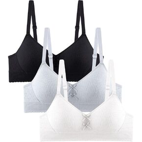 Happy Cherry Girls Teens Training Bras Lightly Padded Adjustable Sports Bra Starter Bras for Big Kids