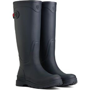 حذاء Ariat النسائي Kelmarsh المطاطي الكاجوال للمطر بكعب عالٍ ومنخفض للركبة 1-2 بوصة - أخضر