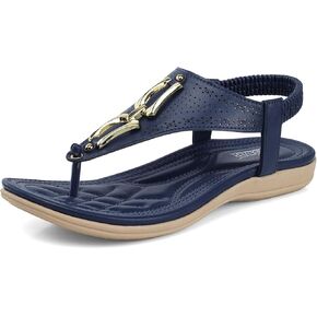 SHIBEVER Womens Flat Sandals Comfortable: Elastic T-Strap Tgong Sandal Women - Dressy Summer Sandals - Open Toe Comfort Sandal in Saudi Arabia