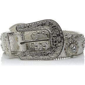 M&F Western Women's Floral Crystal Concho Belt