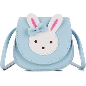 ANKOMINA Little Girls Purse Cute Cartoon Bunny Rabbit Cat Crossbody Shoulder Bag Coin Wallet Handbag for Kids Toddlers
