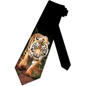 Tiger Ties Mens Jungle Cat Necktie