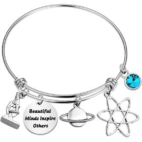 CHOORO Science Teacher Gift Beautiful Minds Inspire Others Bracelet STEM Teacher Gift Science Teacher Bracelet