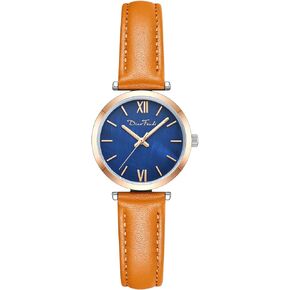 Petite Classic Women's Watch with Genuine Leather Strap, Elegant Ladies Watch, Water Resistant