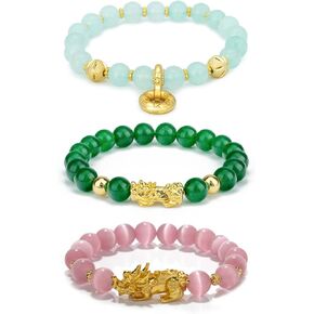 ZenBless Feng Shui Bracelet Pi Xiu/Pi Yao Attract Wealth and Good Luck Bracelet Gift Sets