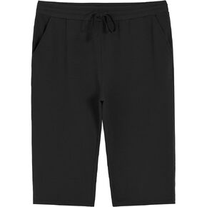 Weintee Women's Plus Size Petite Cotton Capris with Pockets