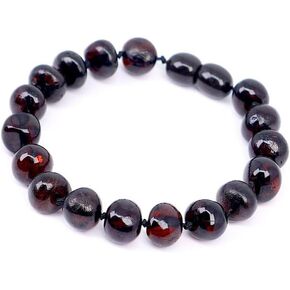Baltic Amber Bracelet (Unisex) - Genuine Baltic Amber Beads (5.5 in.)