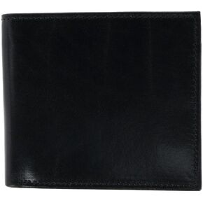 Trafalgar Men's Cabot Cortina Bi-Fold Leather Wallet, Black