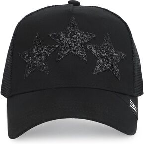 VINTAGE HAVANA Black Trucker Hats Women | Mesh Adjustable Snapback Hat | Men & Women Trendy Fashion Baseball Cap