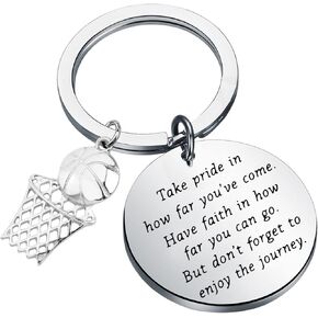 FUSTMW Basketball Keychain Basketball Hoop Pendant Basketball Player Gifts for Basketball Lovers Basketball Team Coach Gifts