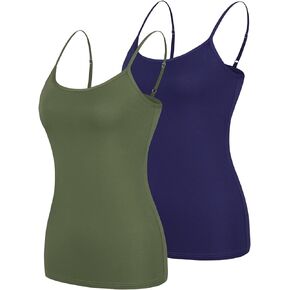 قميص قصير للنساء بحمالات سباغيتي بدون أكمام، قمصان داخلية كامي أساسية، قمصان يوجا قابلة للتعديل، 4 قطع in Kuwait