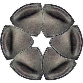 DAYKIT 3 Pairs Removeable Triangle Push up Bra Pads Inserts for Bikinis Tops Sports Bra Swimsuit for A B C Cups Black