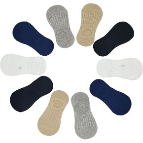 Jagrove Kids Ankle Socks, Low Cut Cotton Socks Colorful Anti Slip No Show Socks for 2-12 Years Boys Girls, 10 Pairs