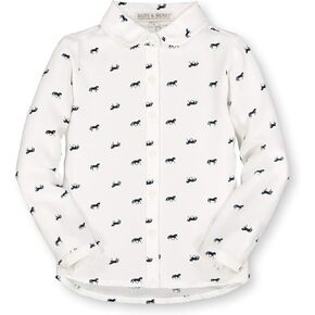 Hope & Henry Girls' Button Down Peter Pan Collar Top