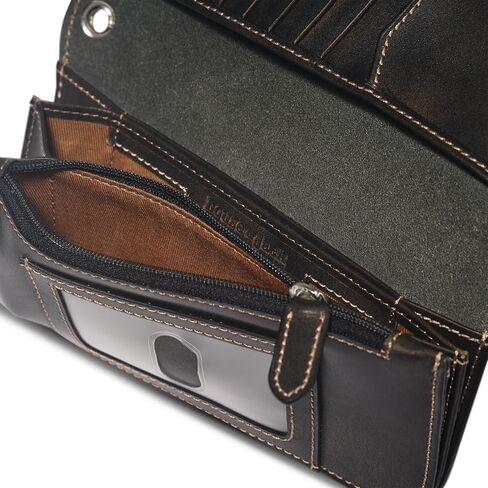 HoJ Co. Snap Skull Long Bifold with Grommet | Biker Wallet | Trucker Wallet in Saudi Arabia