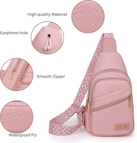 حقيبة حبال صغيرة من ANNIU للنساء، حقيبة عصرية للنساء من Fanny Pack، حقيبة كروس للنساء، حقيبة صدر مع حزام قابل للتعديل in Saudi Arabia