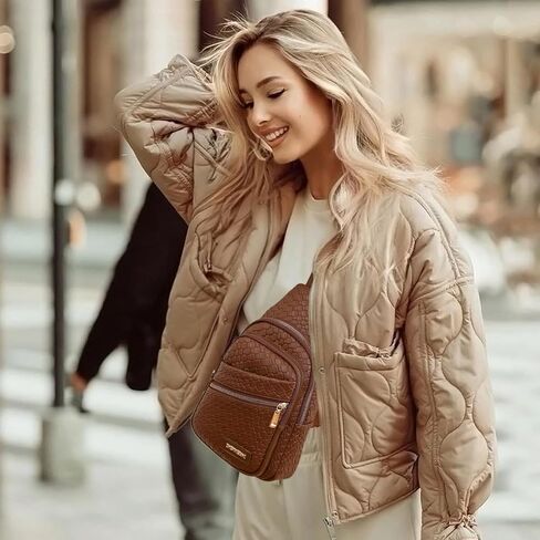 حقيبة حبال صغيرة من ANNIU للنساء، حقيبة عصرية للنساء من Fanny Pack، حقيبة كروس للنساء، حقيبة صدر مع حزام قابل للتعديل in Saudi Arabia