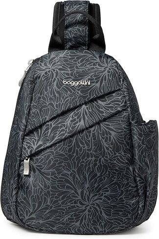 حقيبة ظهر Baggallini متوسطة الحجم - حقيبة خفيفة الوزن مع حزام كتف قابل للتحويل وقابل للتعديل in Kuwait