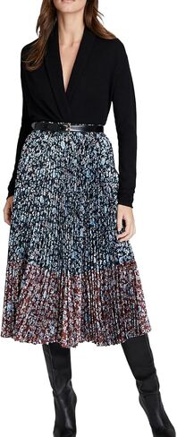 Club Monaco Women's Two-Tone Floral Pleated Skirt in Saudi Arabia
