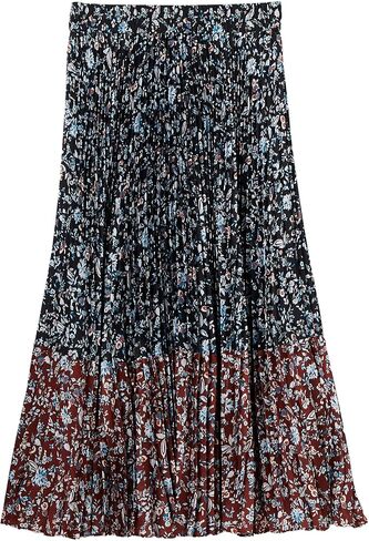 Club Monaco Women's Two-Tone Floral Pleated Skirt in Saudi Arabia