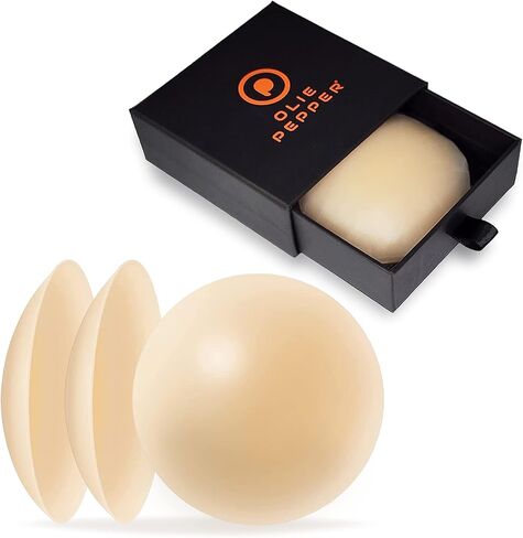 Olie Pepper 2-Pairs, Nipple covers sticky, Reusable nipple covers for women, Nipple Pasties Pack, Silicone nipplecovers in Saudi Arabia