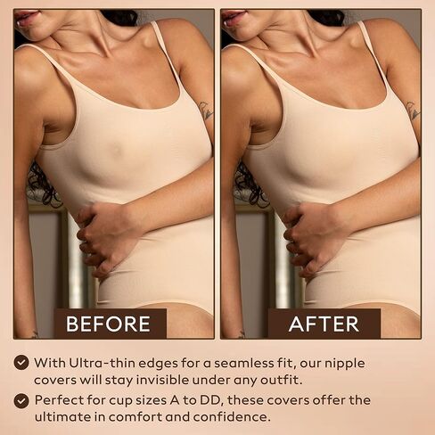 Olie Pepper 2-Pairs, Nipple covers sticky, Reusable nipple covers for women, Nipple Pasties Pack, Silicone nipplecovers in Saudi Arabia