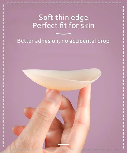 أغطية حلمات فطائر اللحم من بارنيكس للنساء قابلة لإعادة الاستخدام مع صندوق سفر - حمالة صدر غير مرئية من السيليكون الرقيق للغاية in Kuwait