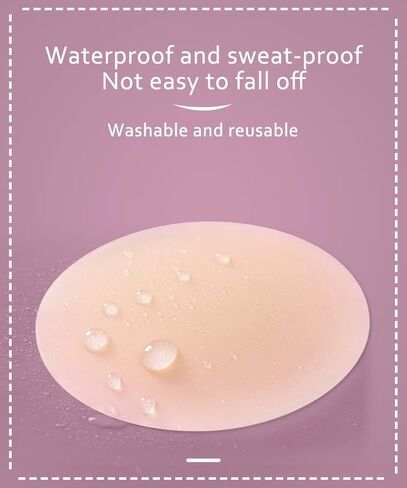 أغطية حلمات فطائر اللحم من بارنيكس للنساء قابلة لإعادة الاستخدام مع صندوق سفر - حمالة صدر غير مرئية من السيليكون الرقيق للغاية in Kuwait