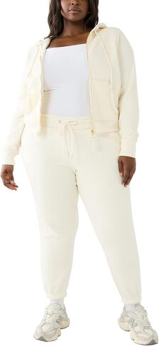 True Religion Women's Misses Lurex Big T Stitch Midrise Fleece Jogger in Saudi Arabia
