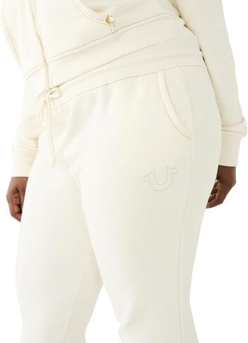 True Religion Women's Misses Lurex Big T Stitch Midrise Fleece Jogger in Saudi Arabia