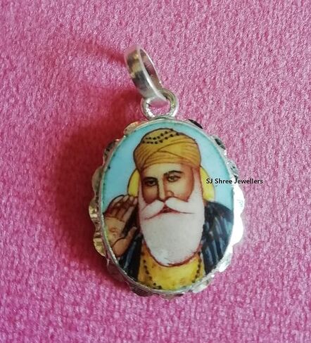 FAB_Collection_Crafts |meenakari Guru nanak dev ji Pendant without chain | Necklace Pendant for Men/Women in Saudi Arabia