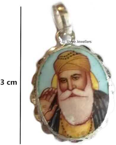 FAB_Collection_Crafts |meenakari Guru nanak dev ji Pendant without chain | Necklace Pendant for Men/Women in Saudi Arabia