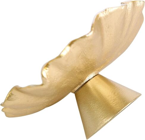 NIKKY HOME Vintage Ring Holder Jewelry Dish, Flower Shaped Trinket Display Decorative Metal Tray Classy Birthday Chrismas Gifts for Women Girls, White in Saudi Arabia