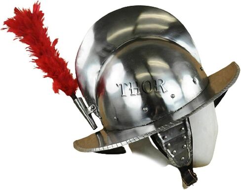 THOR INSTRUMENTS Medieval Spanish Comb Morion Officer Helmet With Red Plume Replica 18g Rustic Vintage Home Decor Gifts in Saudi Arabia
