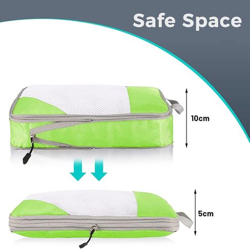 AUXDIQ 4 PCS Compression Packing Cubes for Suitcase Travel Luggage Organizer Bags Set Packing Organizers Compression Suitcase Bag Travel Essential Bag in Saudi Arabia