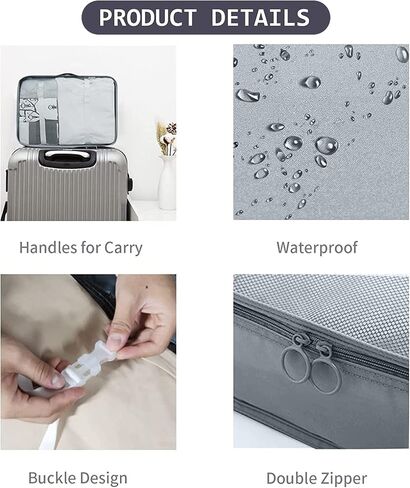 9 Pcs Travel Packing Organizers, Luggage Organizers for Suitcase Set, Travel Cubes for Suitcase Lightweight Travel Essential Bag with Large Toiletries Bag for Clothes Shoes in Saudi Arabia