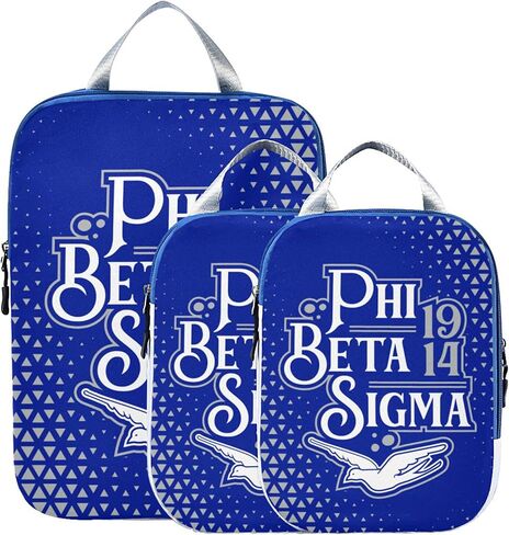 BBGreek Phi Beta Sigma - Travel Organizer Bags Set of 3 - Diamonds - Officially Licensed in Kuwait