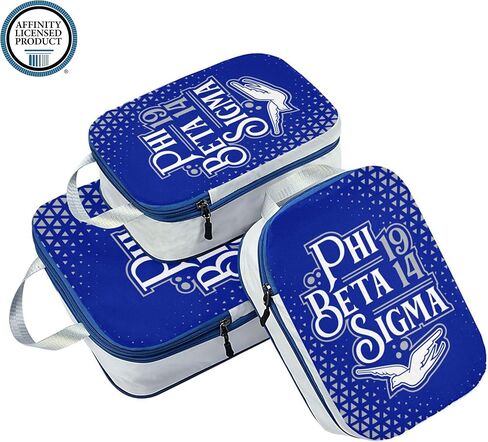 BBGreek Phi Beta Sigma - Travel Organizer Bags Set of 3 - Diamonds - Officially Licensed in Kuwait