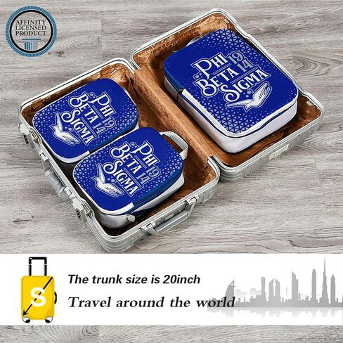 BBGreek Phi Beta Sigma - Travel Organizer Bags Set of 3 - Diamonds - Officially Licensed in Kuwait