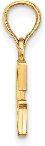Solid 14k Yellow Gold G Block Initial Letter Alphabet Charm Pendant in Saudi Arabia