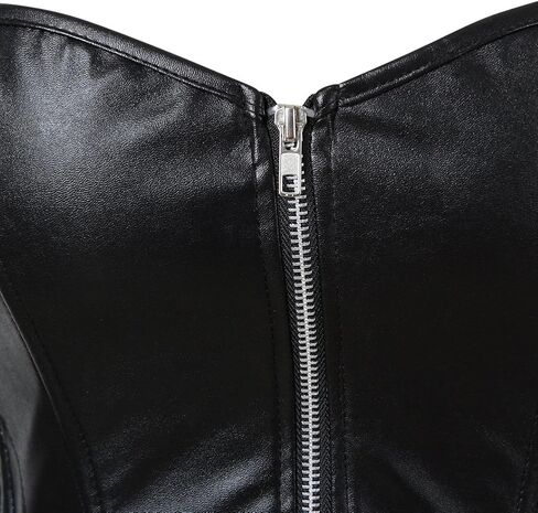 كورسيه جلد صناعي للنساء من فورواشا، مشد خصر برباط، مشد مثير بوستيرلانجيري علوي مستوحي من العصور الوسطى. in Kuwait