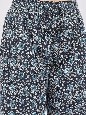 Tissu Women's Pure Cotton Indigo Printed Kurta with Palazzo in Saudi Arabia